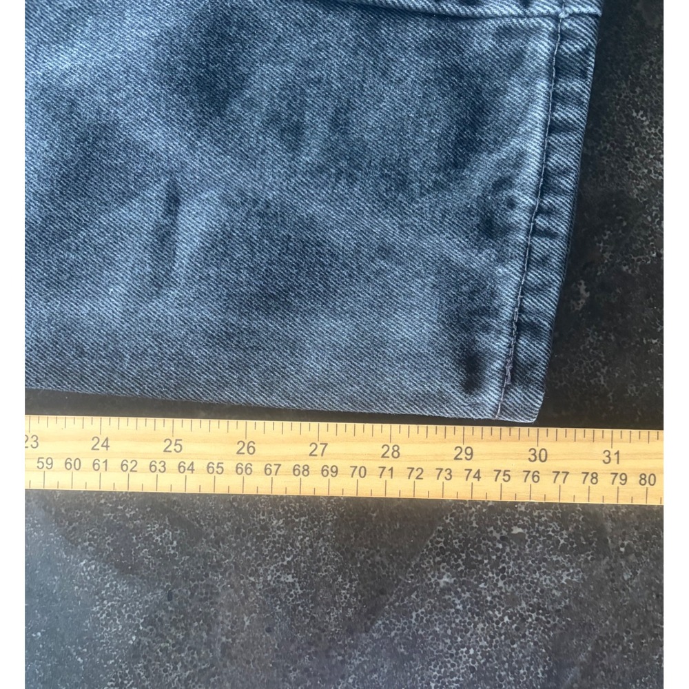 Levis 505 Regular Fit Mens 30x32 Black Denim Straight Leg Jeans Dark Wash Pants. - Picture 9 of 11